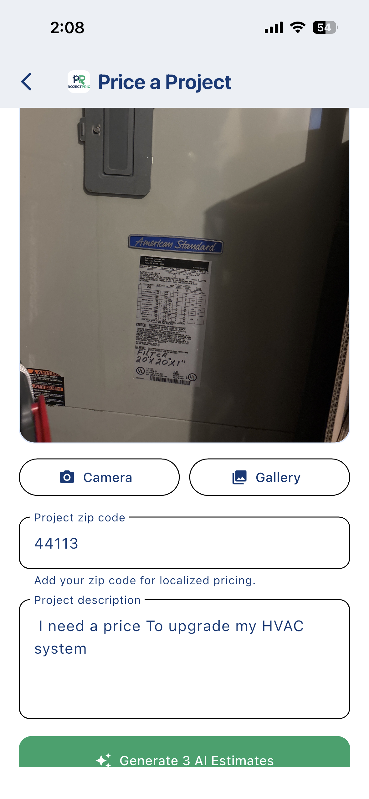 HVAC unit before replacement — old condenser